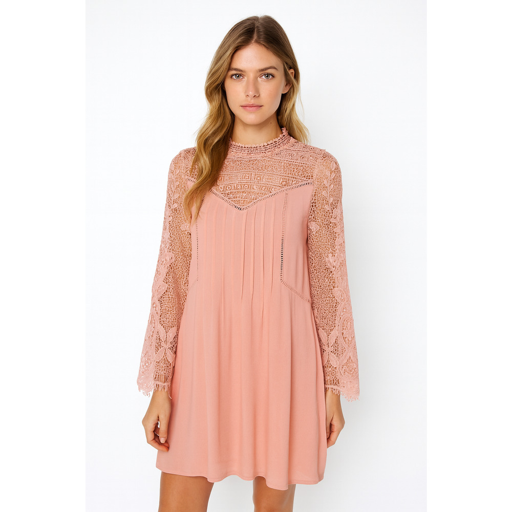 Romantic Victorian Fairy Coquette Dainty Dress L Pink Cottage Whimsical Boho